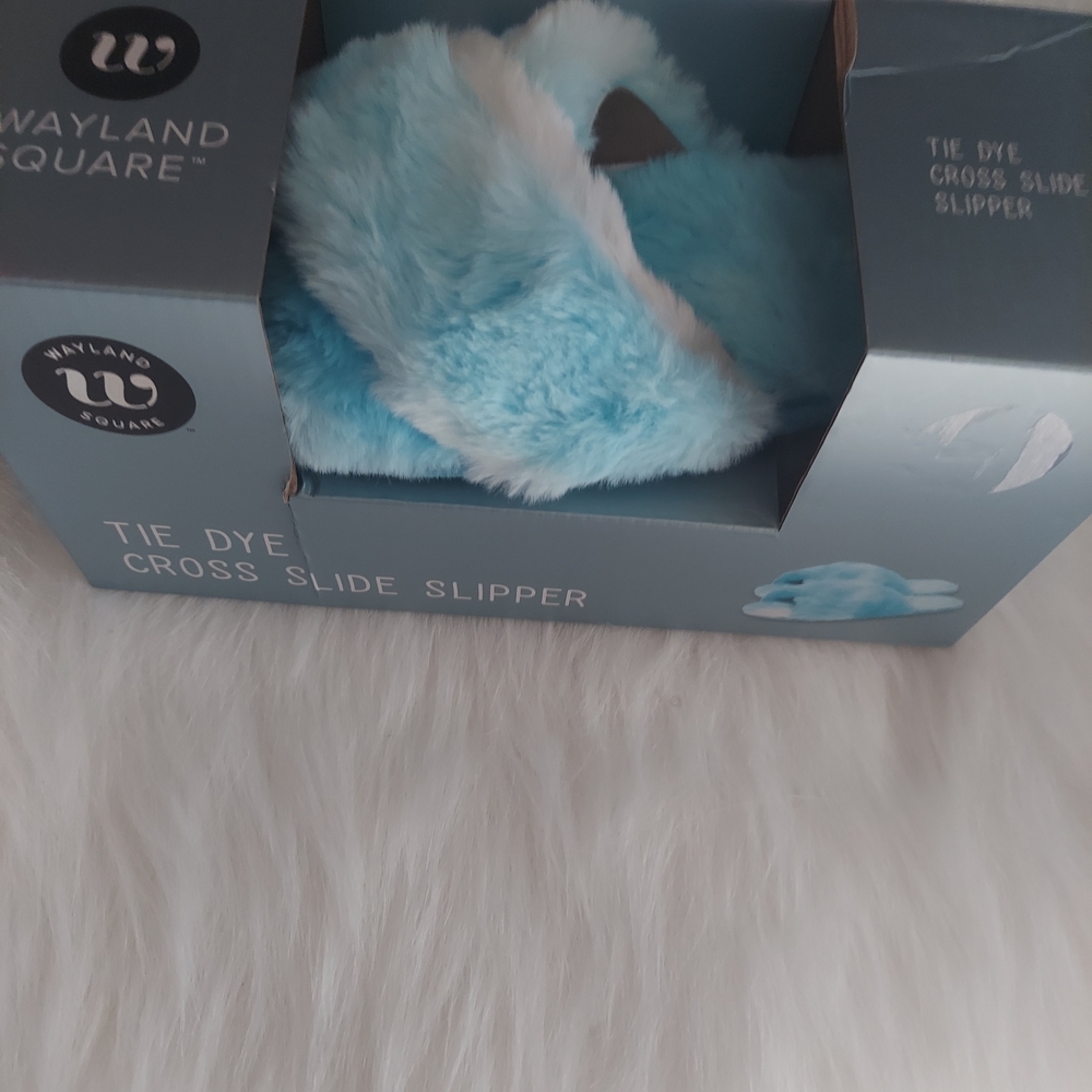 Wayland Square Tie Dye Cross Slide Slipper - Blue